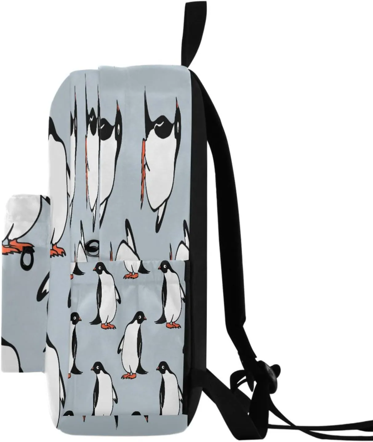 JSTEL Penguin School Backpack for Kid 5-19 yrs,Penguin Backpack Childen School Bag Polyester Bookbag