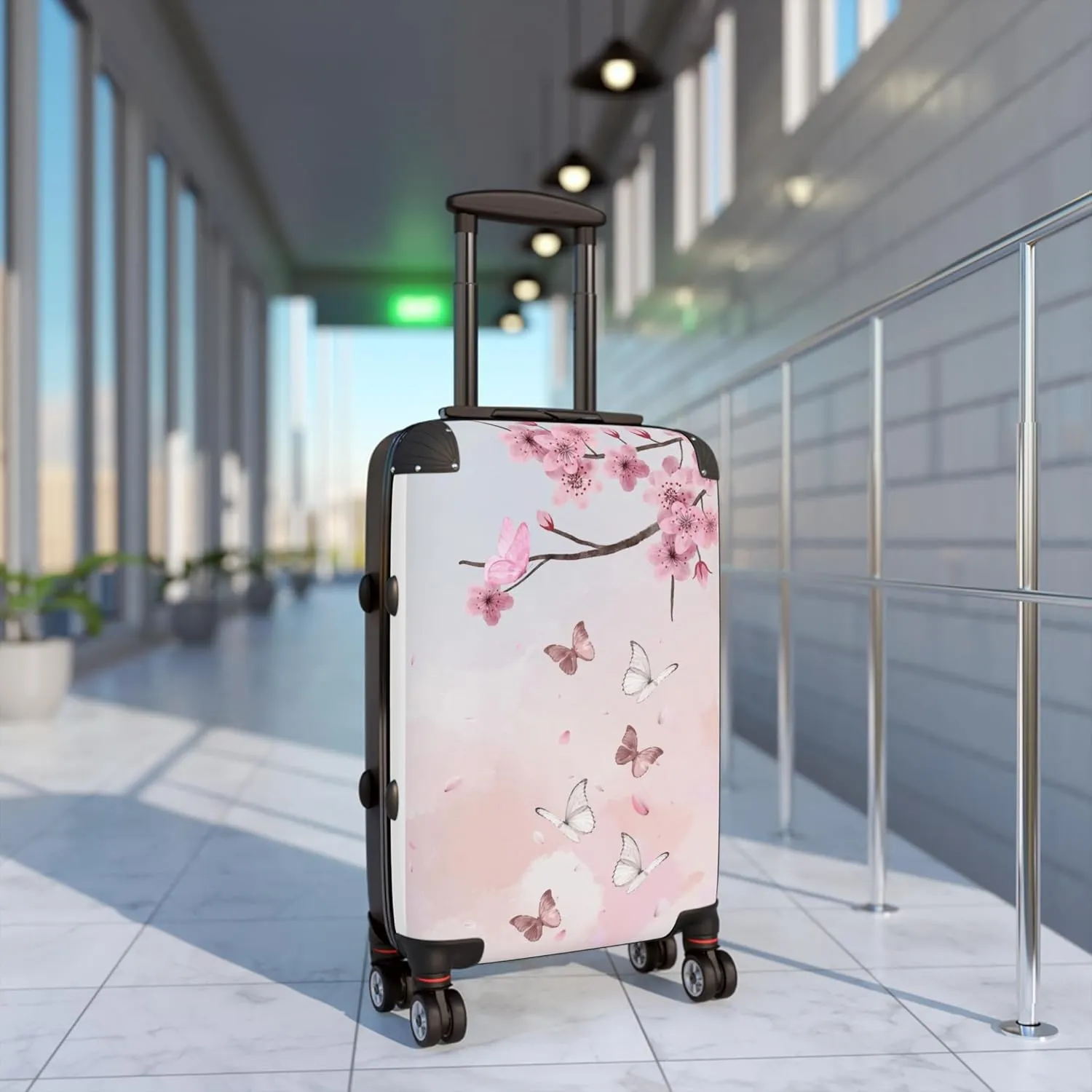 June in Color Cherry Blossoms – Elegant, Durable, and Effortless 360° Swivel Travel Bag