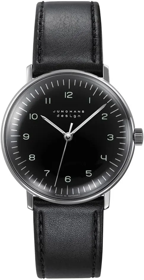 JUNGHANS Max Bill Hand Wind Black Dial Ladies Watch 027370202