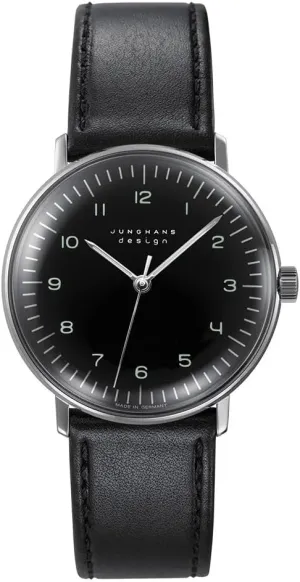 JUNGHANS Max Bill Hand Wind Black Dial Ladies Watch 027370202