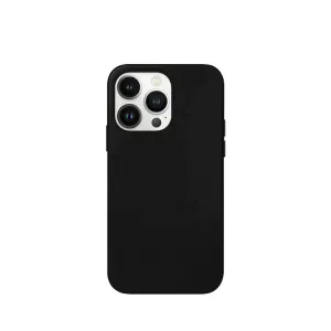 K-doo iPhone 15 Plus Leather Case Back Cover- Black