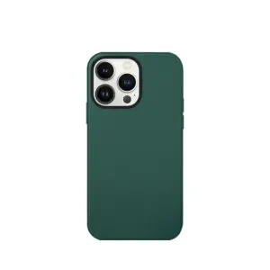 K-doo iPhone 15 Pro Leather Case Back Cover - Green