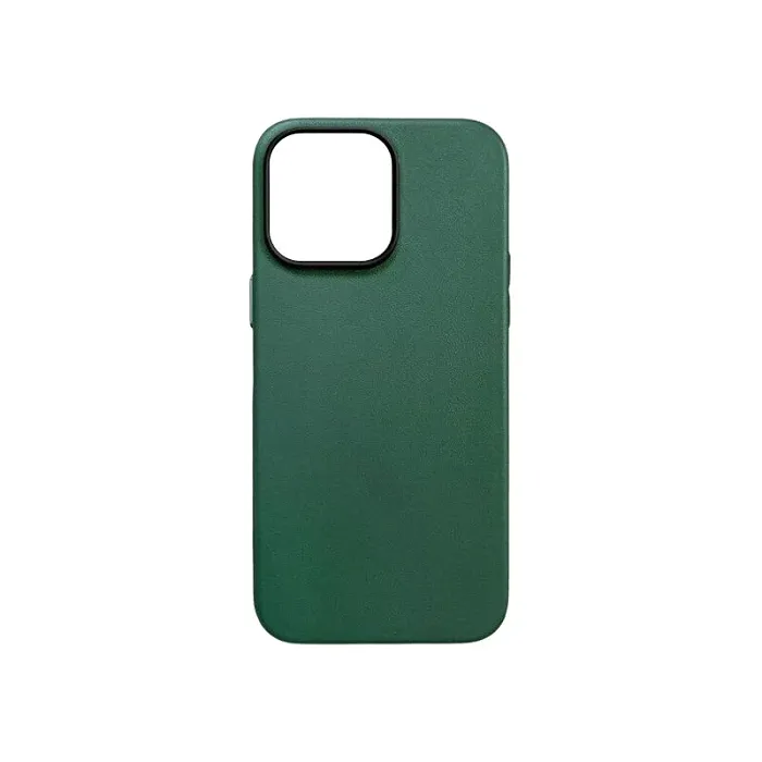 K-doo iPhone 15 Pro Leather Case Back Cover - Green