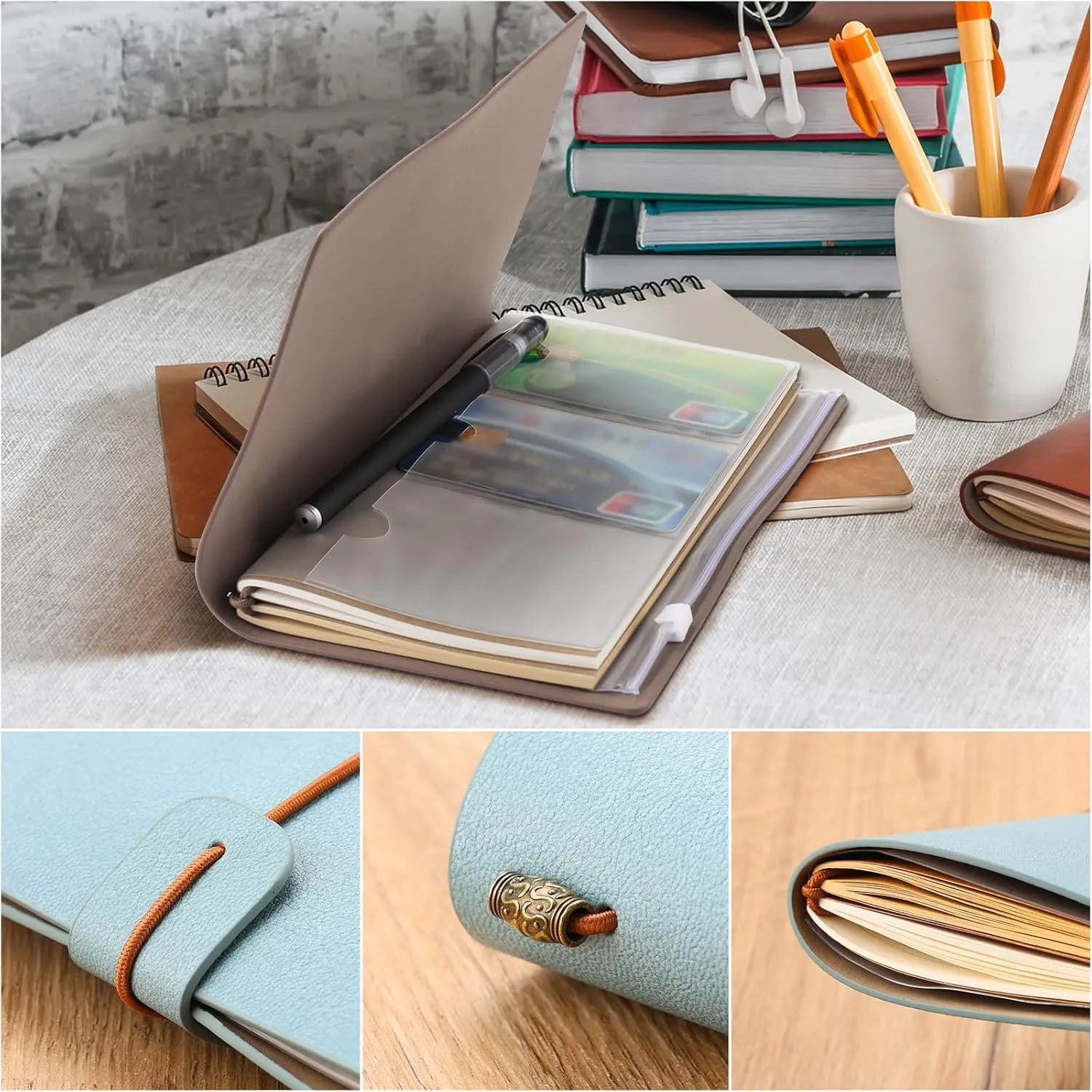 KAAYEE Nurse Gifts for Women 140 Page Refillable Leather Journal, Nurse's Day Appreciation Gifts, Nurses Week Gifts, Birthday Christmas Graduation RN Gifts for Nurses Women (Blue)