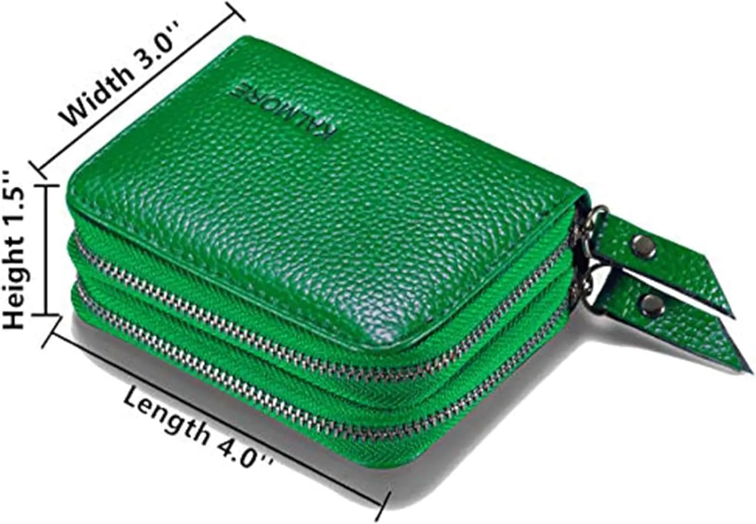 KALMORE Women's Leather RFID Secured Spacious Cute Zipper Card Wallet Small Purse