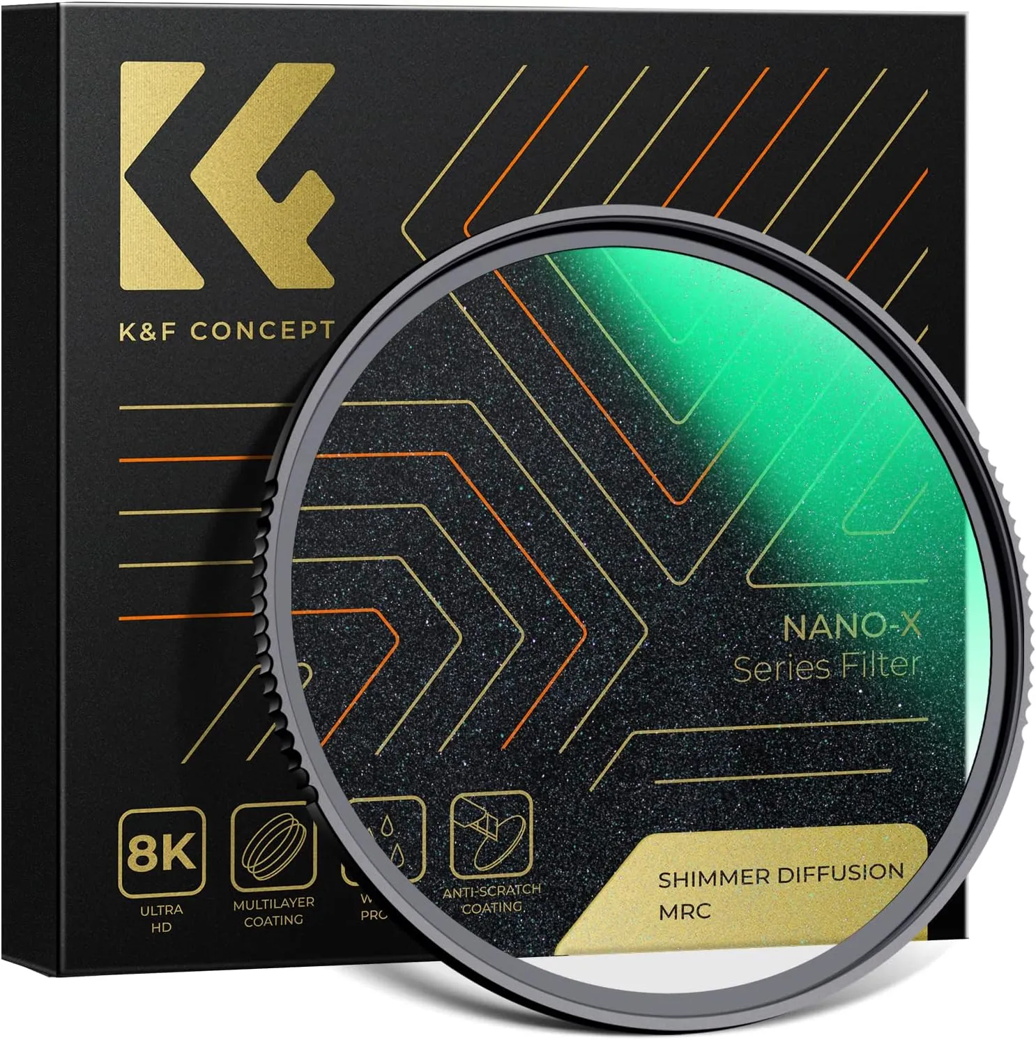 K&F Concept 72mm Shimmer Diffusion 1 Filter Glimmer Glass Effect Filter with 28 Multi-Coatings for Camera Lenses (Nano-X Series)