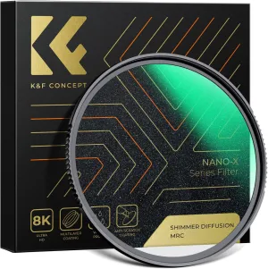 K&F Concept 72mm Shimmer Diffusion 1 Filter Glimmer Glass Effect Filter with 28 Multi-Coatings for Camera Lenses (Nano-X Series)