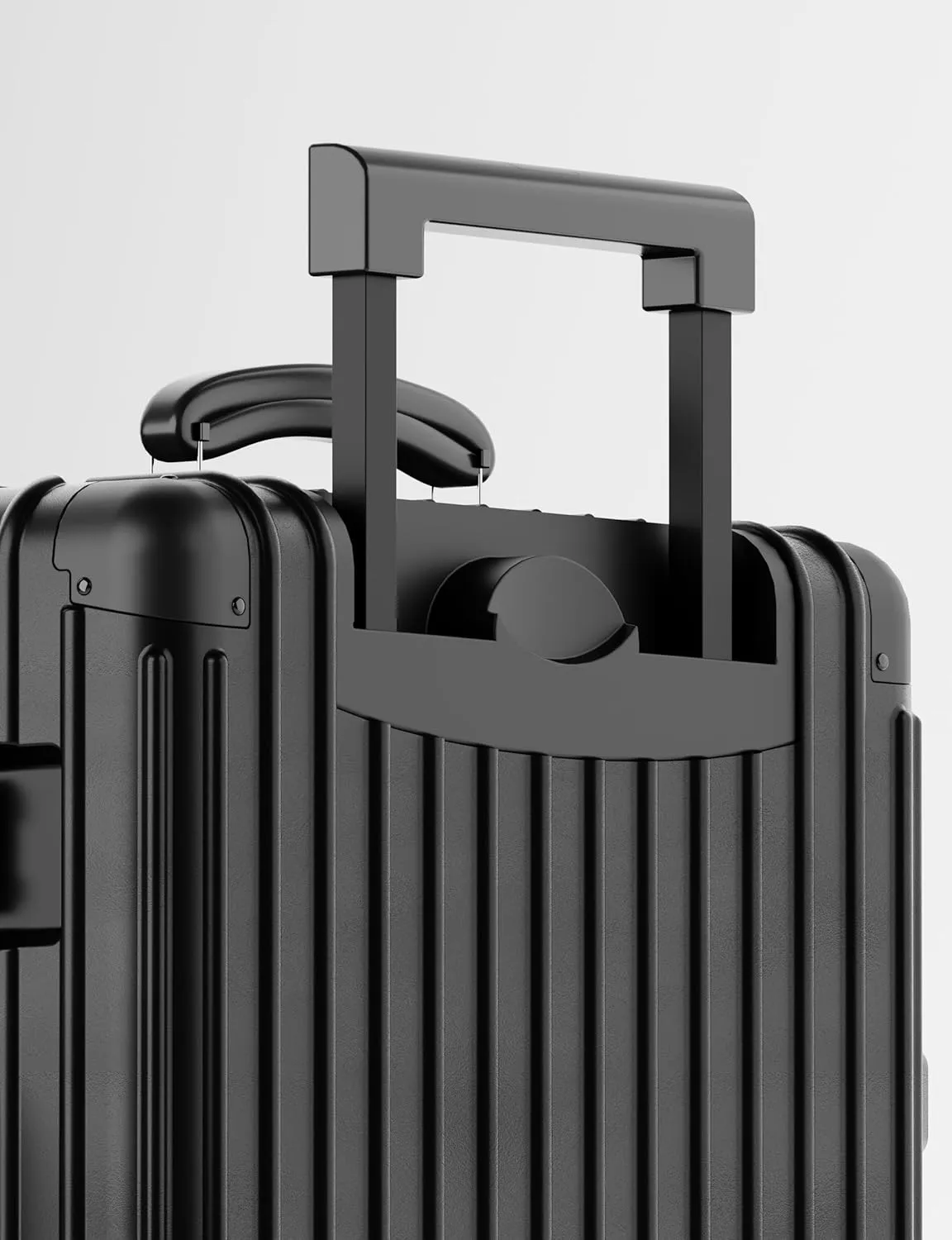 KARGO 29 Inch Check-In Luggage - Polycarbonate Hard Shell Suitcase with Aluminum Corners, Smooth-Rolling Wheels, Leather Handle, Aluminum Frame Luggage, Zipperless TSA Lock (Black, 29 Inch Check-In)