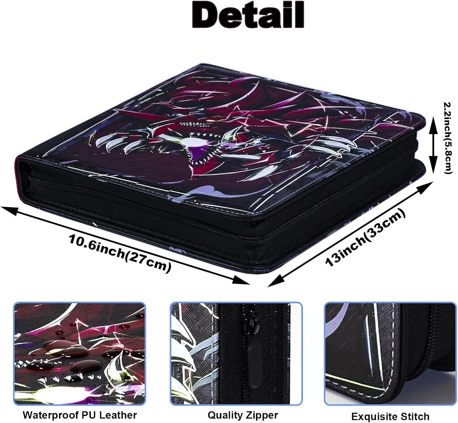 KaylyPro Trading Card Binder for Y-G-O Card 990 pockets Capacity, 9 Pocket Card Holder Compatible with TCG Cards and Other Standard Size Cards.