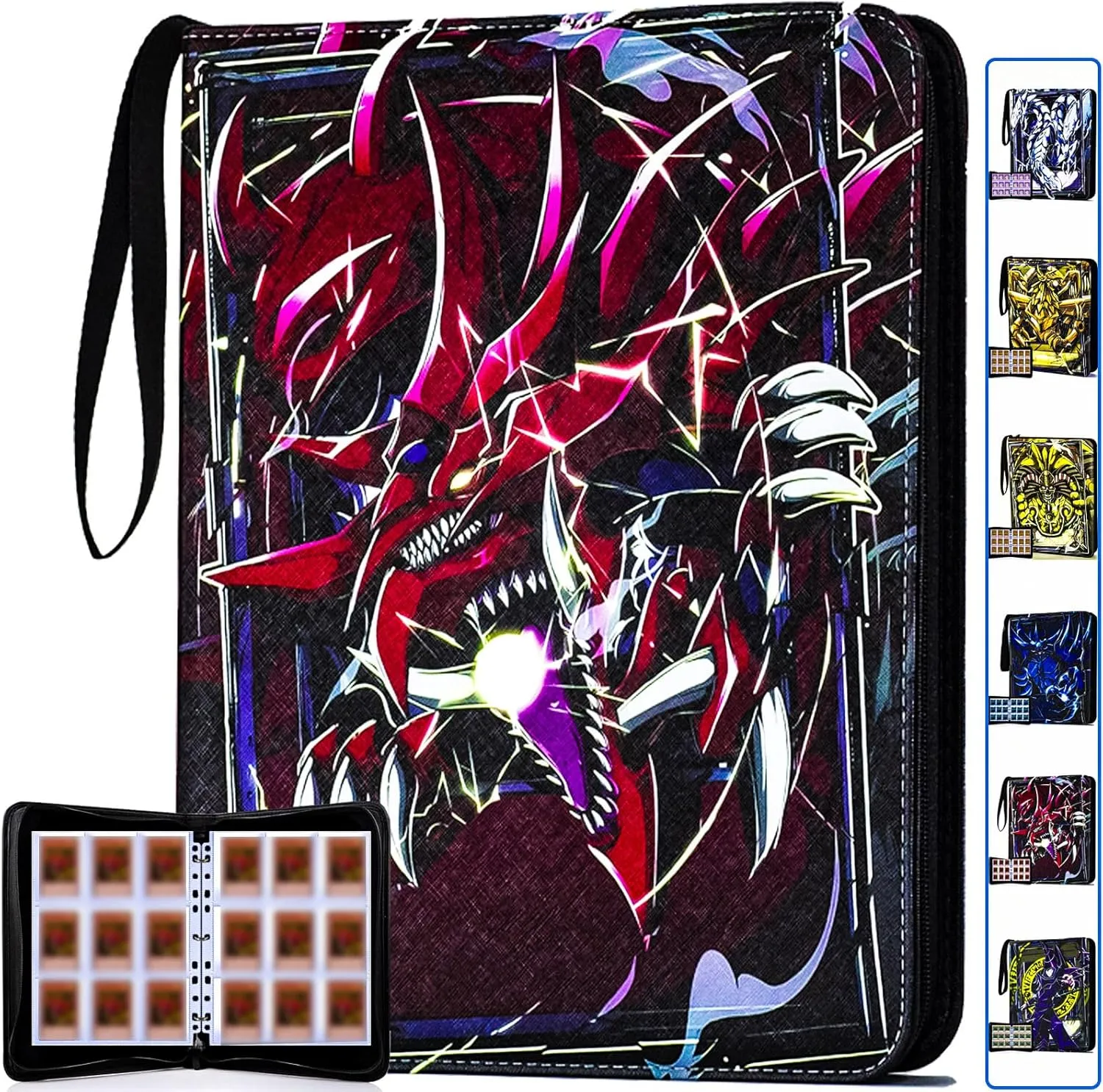 KaylyPro Trading Card Binder for Y-G-O Card 990 pockets Capacity, 9 Pocket Card Holder Compatible with TCG Cards and Other Standard Size Cards.