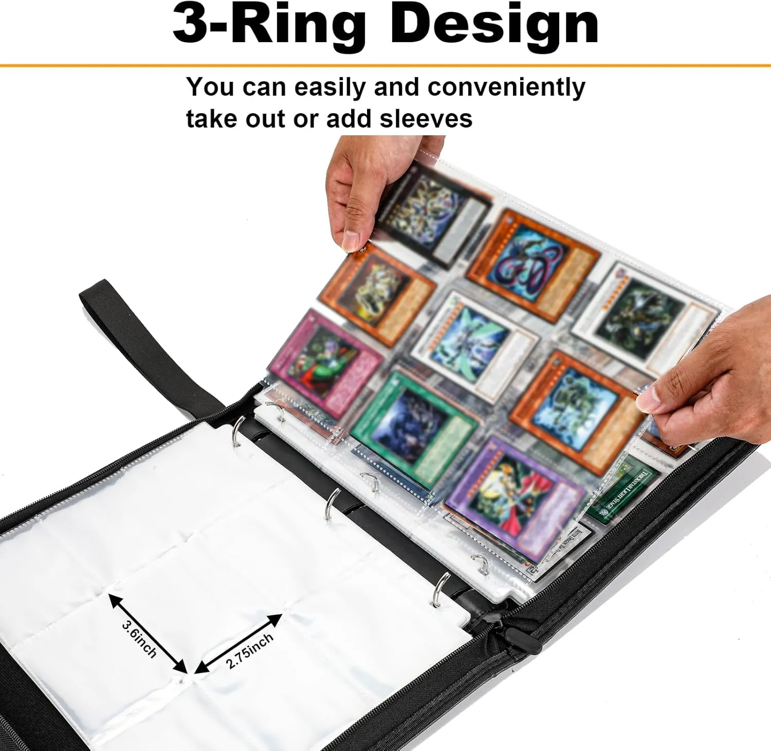 KaylyPro Trading Card Binder for Y-G-O Card 990 pockets Capacity, 9 Pocket Card Holder Compatible with TCG Cards and Other Standard Size Cards.