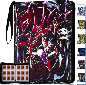KaylyPro Trading Card Binder for Y-G-O Card 990 pockets Capacity, 9 Pocket Card Holder Compatible with TCG Cards and Other Standard Size Cards.