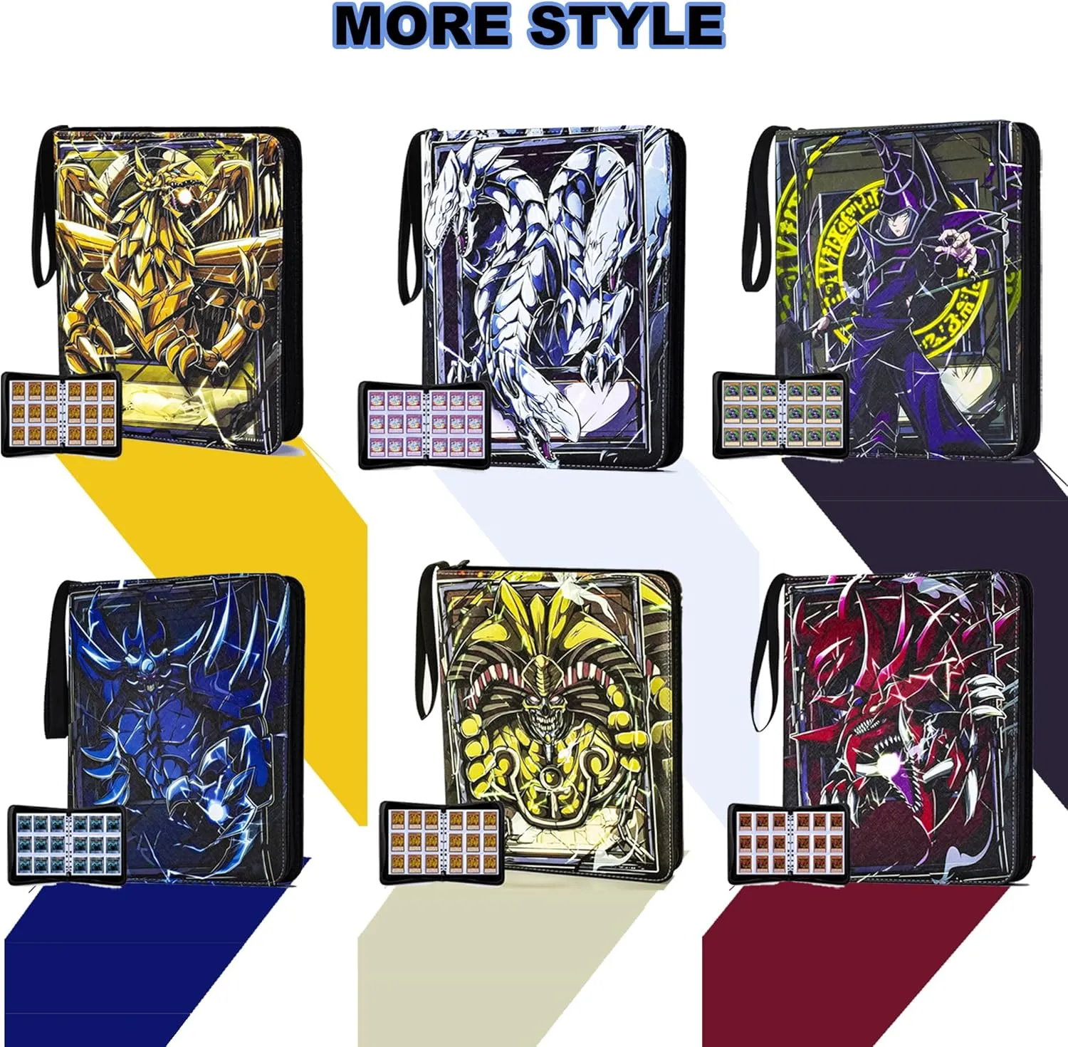 KaylyPro Trading Card Binder for Y-G-O Card 990 pockets Capacity, 9 Pocket Card Holder Compatible with TCG Cards and Other Standard Size Cards.