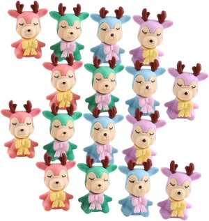KESYOO 24Pcs Cute Cartoon Mini Animal Erasers Detachable Tiny Erasers for Creative School Supplies for Party Favors and Classroom Rewards