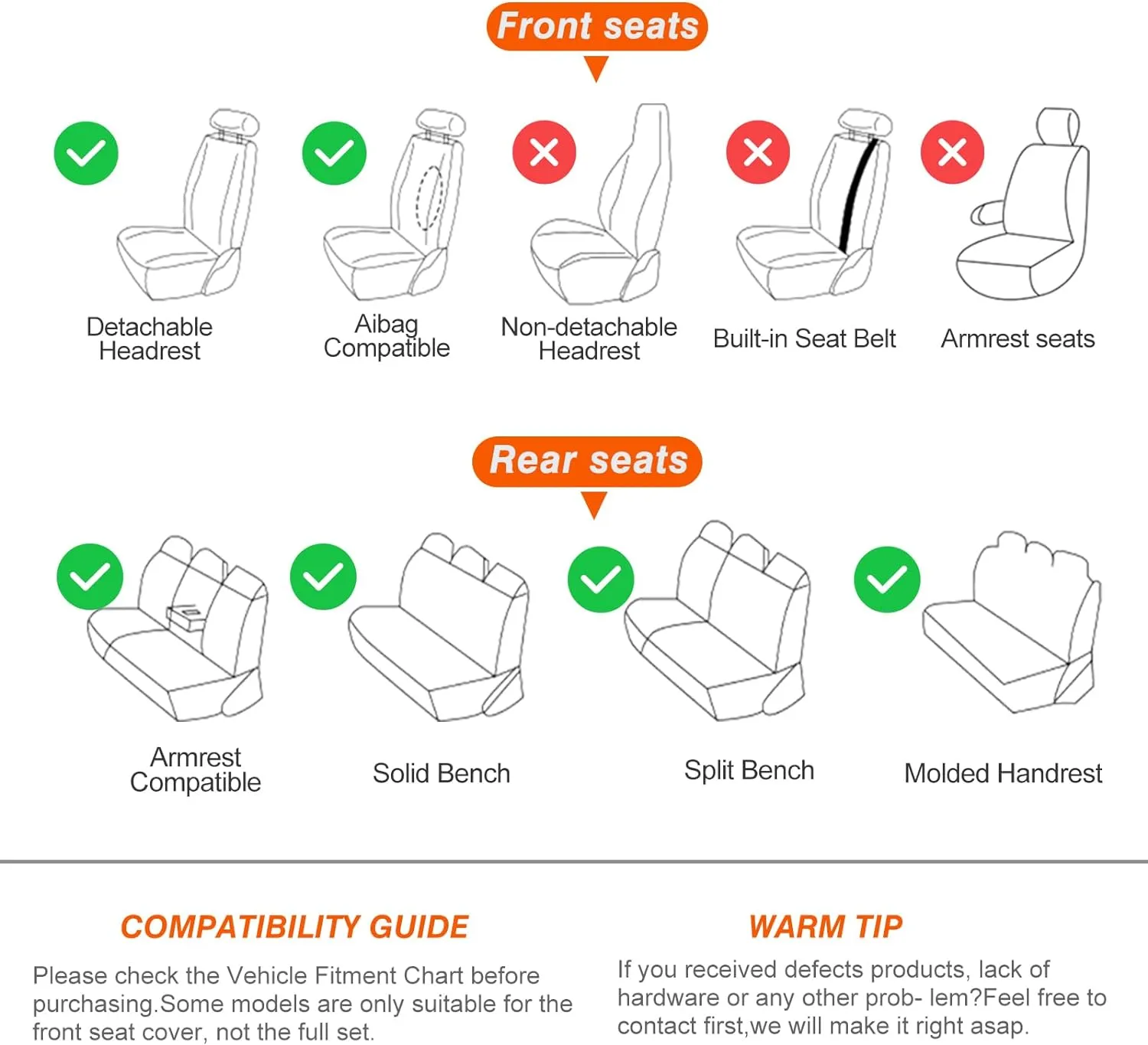 KEYOOG 2-Seater Car Seat Covers Full Set Waterproof and Breathable Nappa Leather, Fit for Front Seats of Cars, Compatible with Airbags, Car Seat Protector Covers for Most Cars - Black Blue