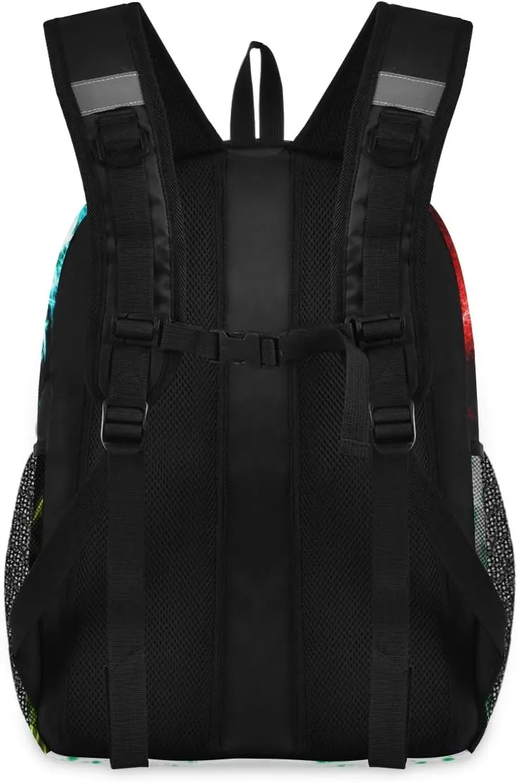 Kids Backpack Fireworks Phoenix Three Layer Arc Bookbag for Boys Girls Elementary School Casual Travel Bag Laptop Daypack