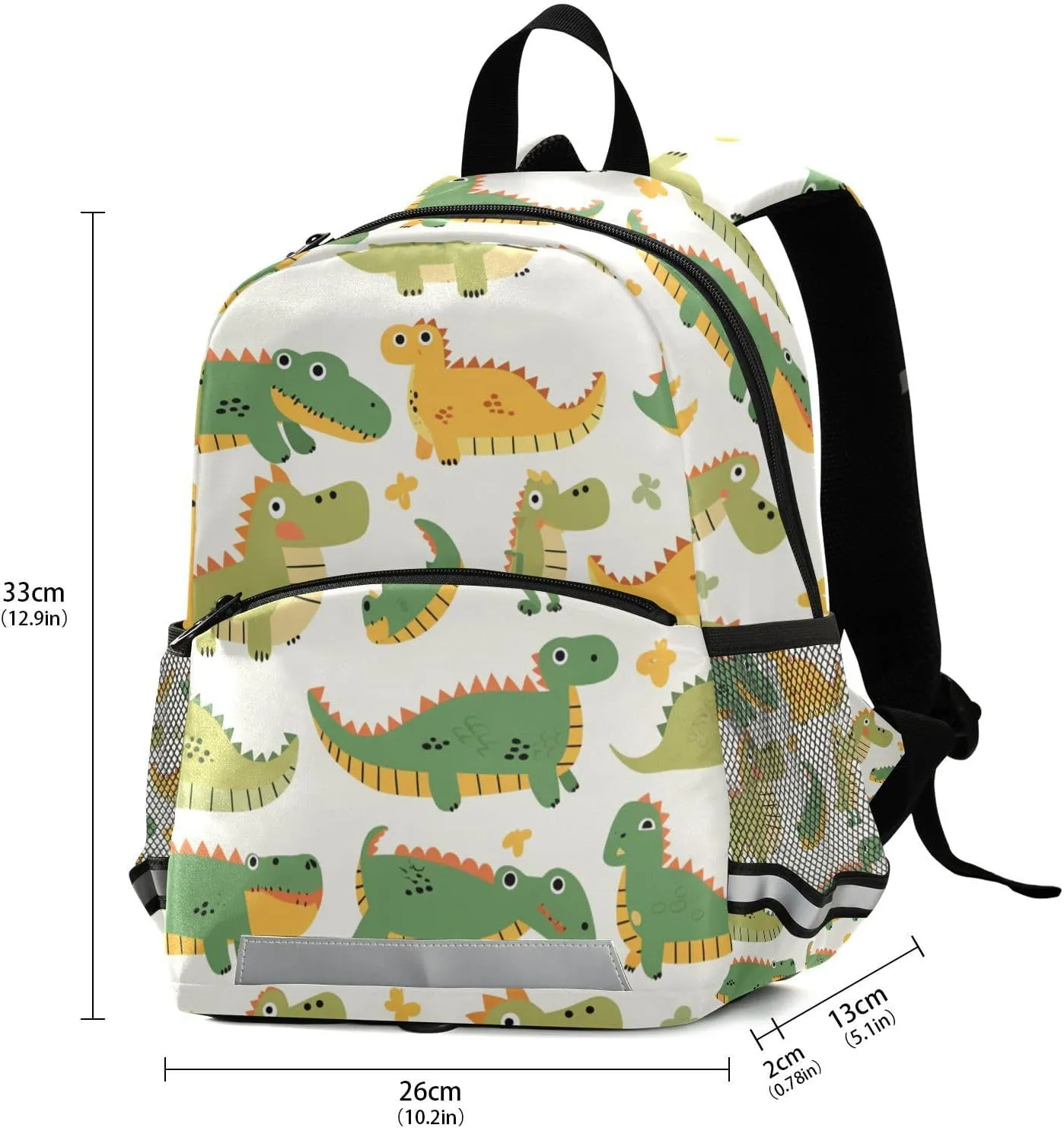 Kids Backpack for Preschool Mini Water Resistant Bookbag Travel Outdoor Daypack, Cute Cartoon Crocodile Alligator