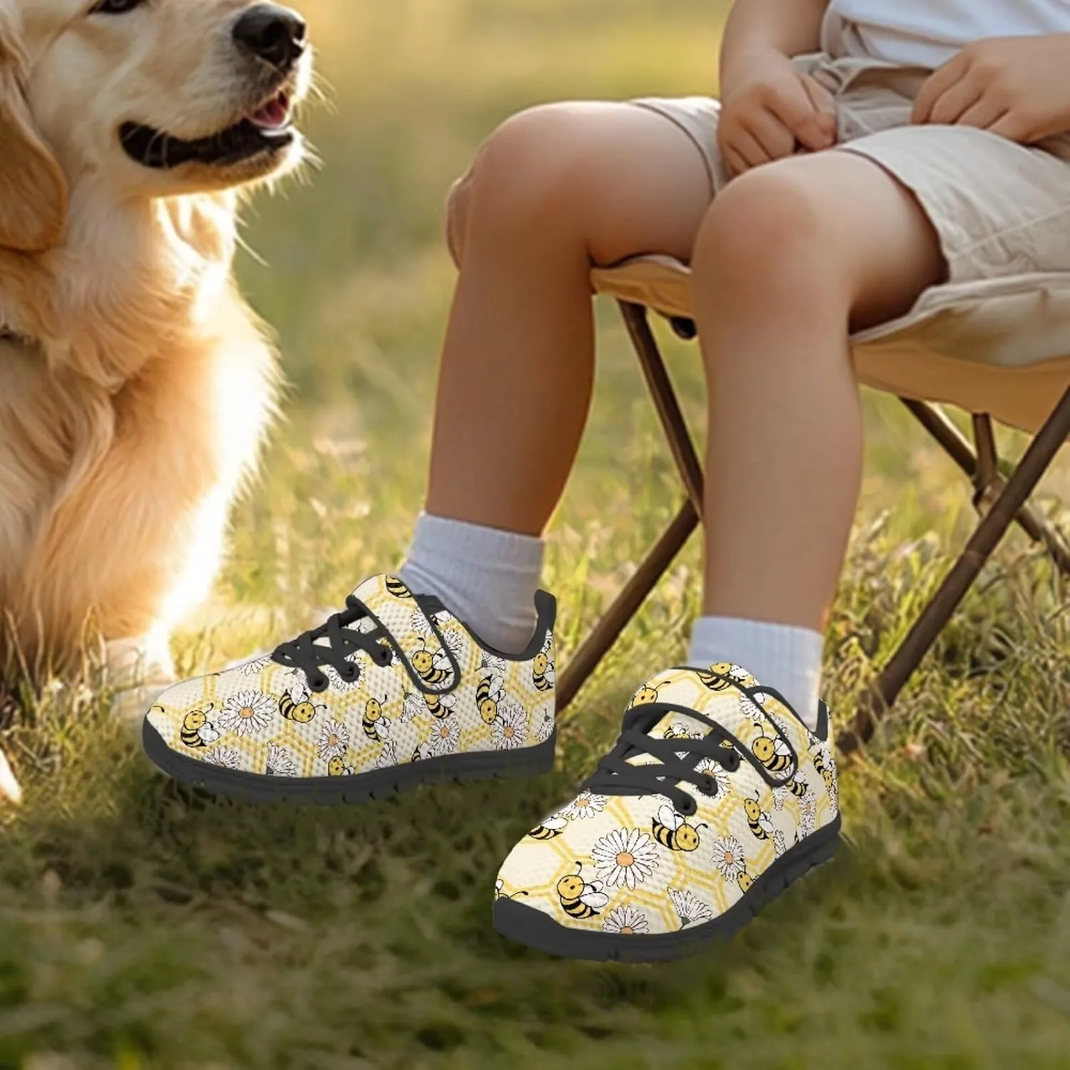 Kids Cute Sneakers for Girls School Single Buckle Sports Shoes Breathable Lightweight Walking Running Shoes