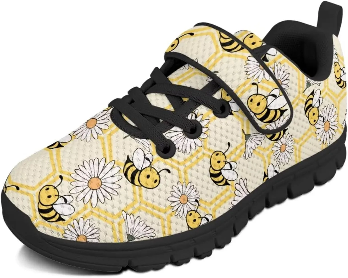 Kids Cute Sneakers for Girls School Single Buckle Sports Shoes Breathable Lightweight Walking Running Shoes
