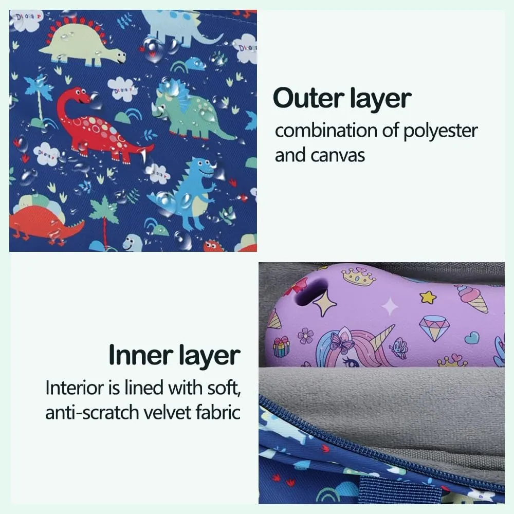 Kids Tablet Bag for Boy Girl Dinosaur Tablet Sleeve Carrying Case with Handle Shoulder Strap 13 inch Tablet Travel Bag
