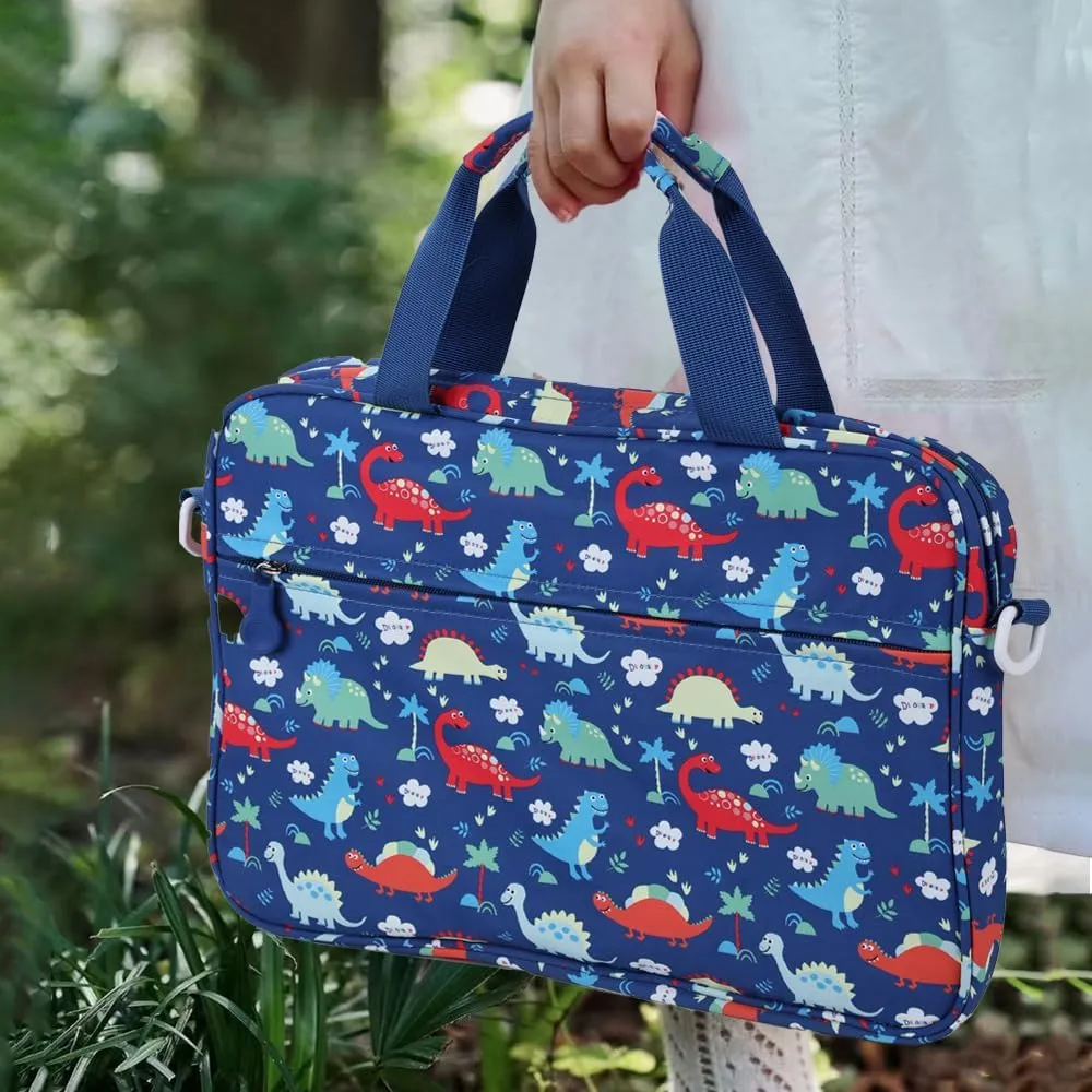Kids Tablet Bag for Boy Girl Dinosaur Tablet Sleeve Carrying Case with Handle Shoulder Strap 13 inch Tablet Travel Bag