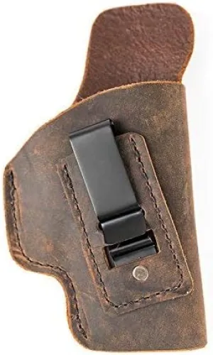 Kimber Micro 9mm Holster - Concealed Carry - Soft Sided Leather Inside the Waistband (IWB) Concealed Carry Holster - IWB Leather Holster - Micro 9 Holster - CCW Holster - Leather Holster - Made in USA