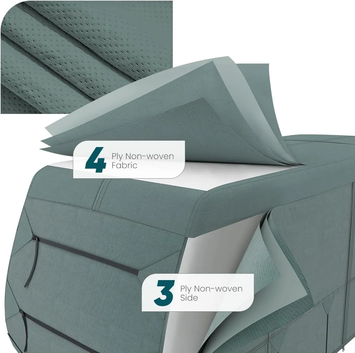 KING BIRD Travel Trailer RV Cover Extra-Thick 4 Layers Anti-UV Top Panel, Durable Camper Cover, Fits 20'-22' Motorhome -Breathable, Water-Proof, Rip-Stop with 2Pcs Extra Straps & 4 Tire Covers