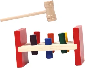 Kisangel 1 Set Wooden Hammering Interactive Whack for Early Education Enhances Hand Eye Coordination and Hand Strength for Parent Playtime Activities