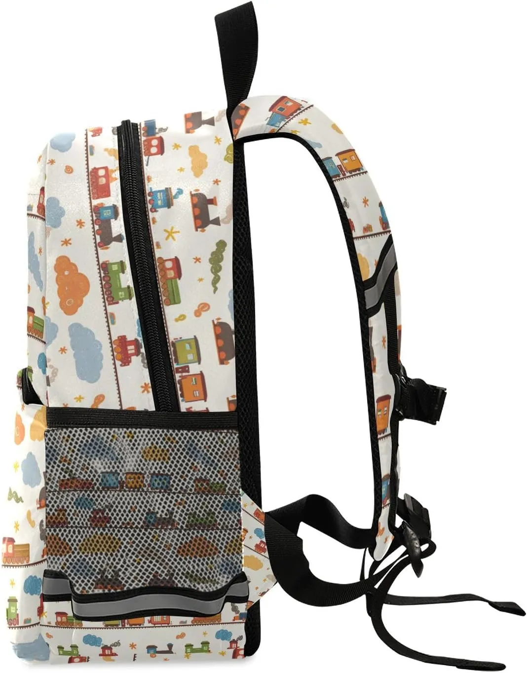 KLL Funny Steam Train Toddler Girl Backpack Waterproof Mini School Bags Travel Daypack