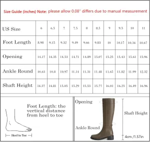 Knee High Boots Women Faux Leather Elastic Boots Low Heel Square Toe Side Zipper Fall Long Tall Boots for Women