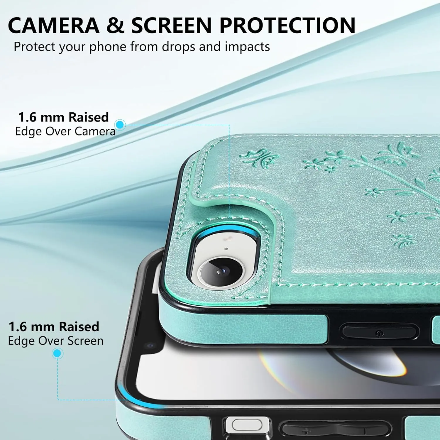 Korecase for iPhone 16E Wallet Case with Card Holder, Back Flip Kickstand Wallet Protective Cover for iPhone 16e 2025,Pink