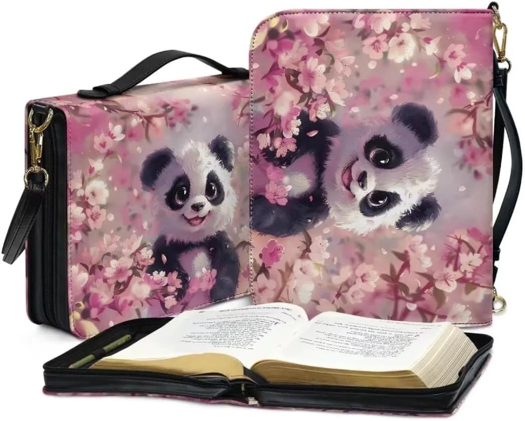 Kuiaobaty Bible Protective Case Holy Bible Carrying Bag Zipper PU Leather Bible Tote Bag