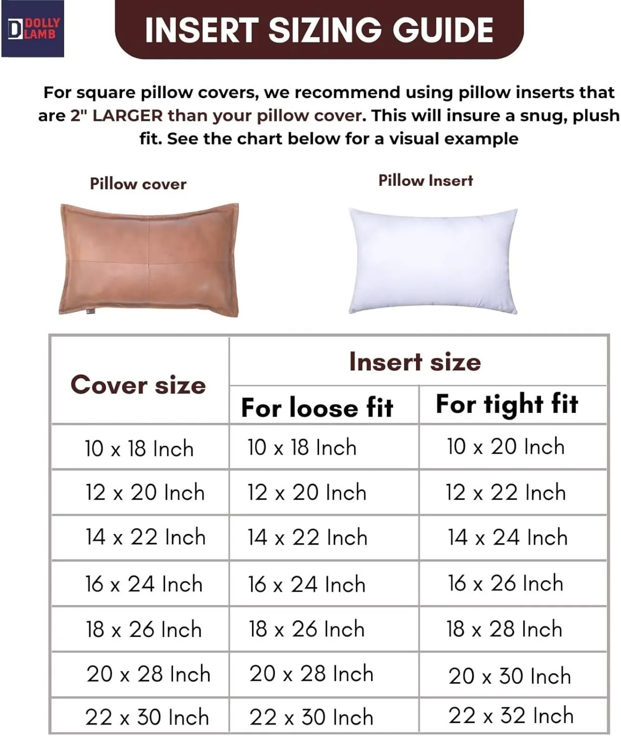 Lambskin Leather Pillow Cover - Sofa Cushion Case - Decorative Throw Covers for Living Room & Bedroom, 10X18 Inch - Antique Brown Plain Pack of 2