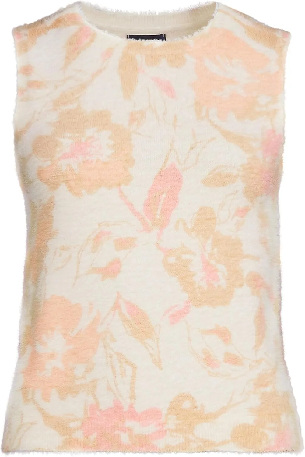 Lands' End Women's Fine Gauge Eyelash Printed Sleeveless Sweater