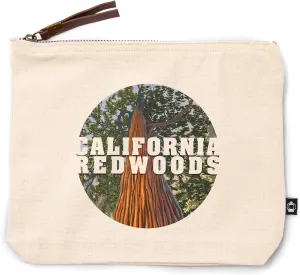 Lantern Press California Redwoods, Looking Up Tree, 100% Cotton Zipper Pouch, Travel Accessory, Go Bag