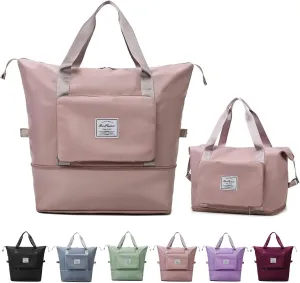 Large Capacity Travel Bag, Foldable Travel Bag, Expandable Travel Duffel Bag, Collapsible Waterproof Large Capacity Travel Handbag, Overnight Bag for Women and Man