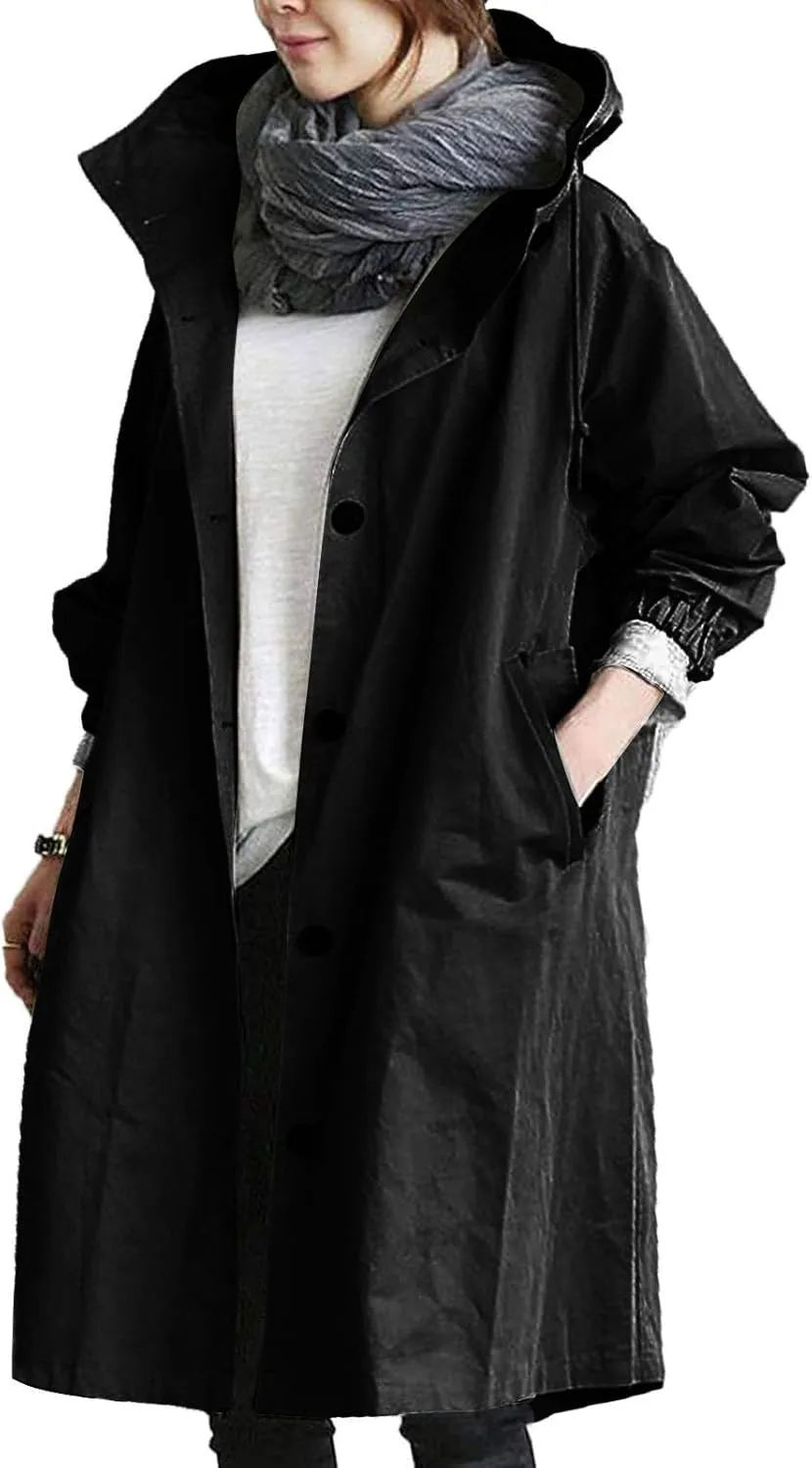 LCMTWX Women's Coats Basic Long Jacket Coat Womens Elegant Windbreaker Wild Winter Women's Coat Coats for Women Trendy