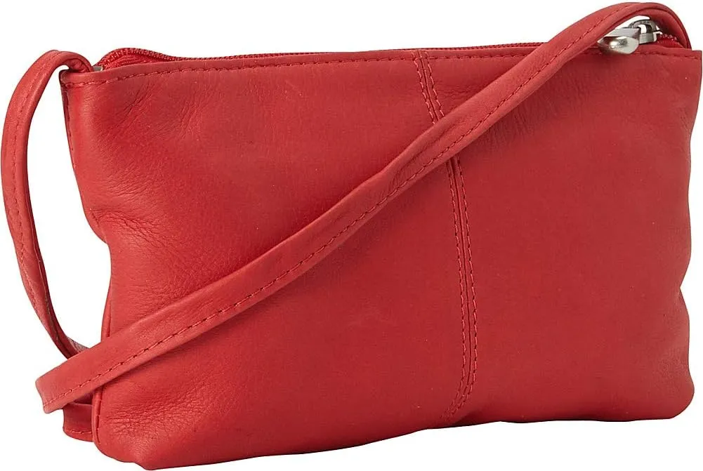 Le Donne Leather Clover Mini Bag - Full-Grain Premium Colombian Vaquetta Leather Crossbody Bag, 9"x5.5"x1"
