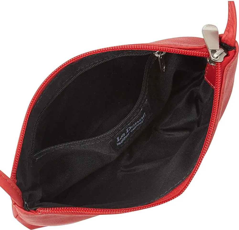 Le Donne Leather Clover Mini Bag - Full-Grain Premium Colombian Vaquetta Leather Crossbody Bag, 9"x5.5"x1"