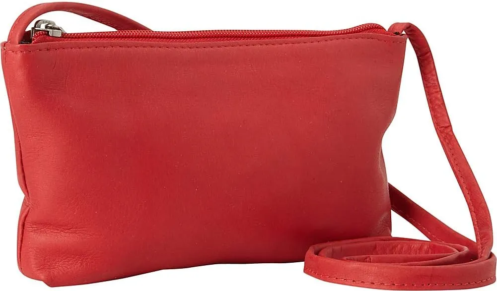 Le Donne Leather Clover Mini Bag - Full-Grain Premium Colombian Vaquetta Leather Crossbody Bag, 9"x5.5"x1"