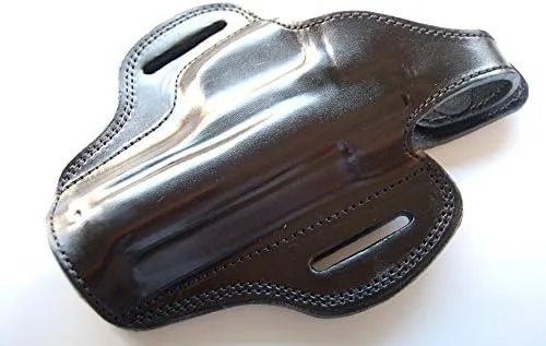 Leather Belt OWB Holster for Wilson Combat/Beretta 92G Brigadier (R.H) Black Tan