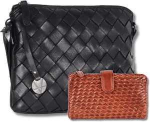 Leather Crossbody bag & Wallets for Women, Wallet for Ladies Zipper Coin Purse