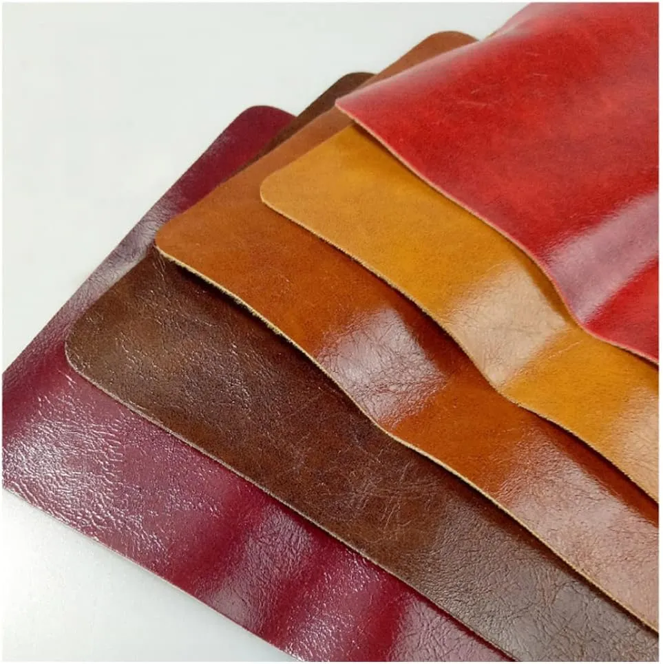 Leather Fabric PU Leatherette, Oil Wax Leather Fabric Faux Leather Upholstery Crafts DIY Sewings Sofa Handbag Car Seat(Size:1.37 * 6,Color:Green)