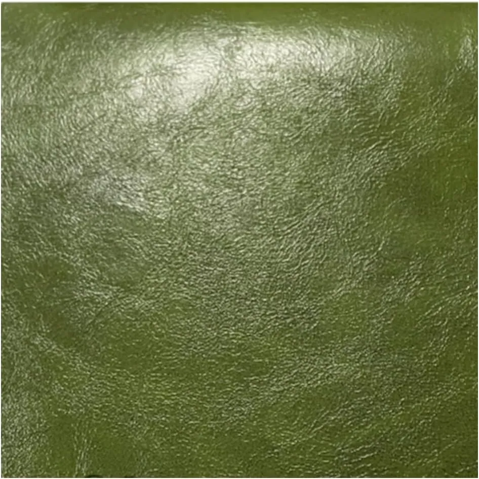 Leather Fabric PU Leatherette, Oil Wax Leather Fabric Faux Leather Upholstery Crafts DIY Sewings Sofa Handbag ，Sold by The Meter(Size:1.37 * 6,Color:Tea Green)