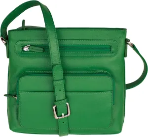 Leather Organizer Cross-body Handbag