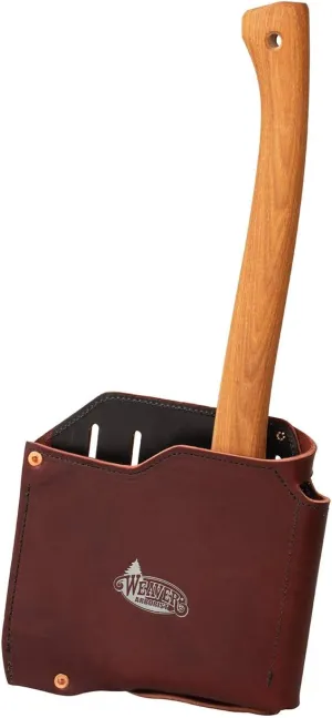 Leather Plastic Lined Burgundy Axe Sheath/Protector/Pouch