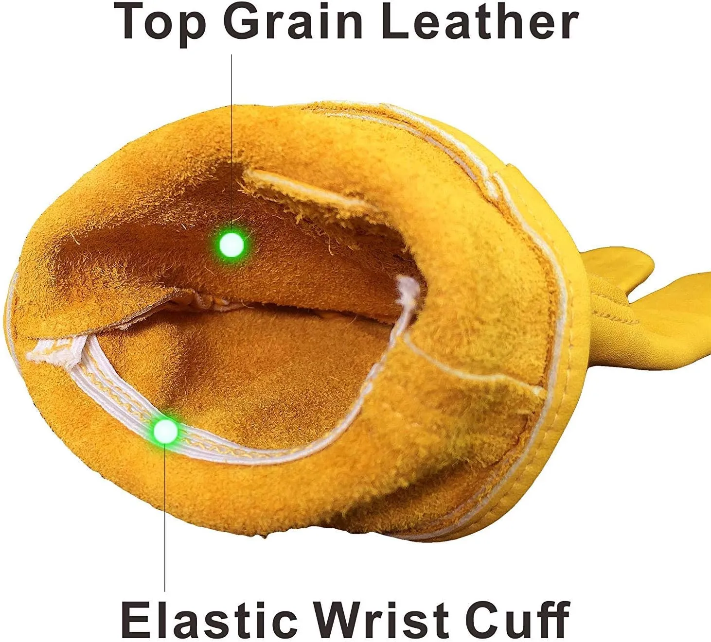 Leather Work Gloves Perfect for Gardening/Cutting/Construction/Motorcycle, Men & Women 1 Pair