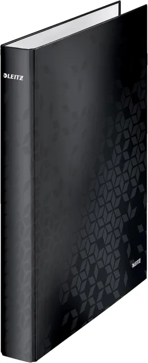 Leitz 2 Ring Binder, Holds up to 230 Maxi Sheets, Wow Range, 40 mm Spine, 42410095 - A4, Black