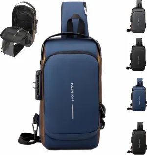 Leyweio Bag, Auricz Bag, Auricz Sling Bags, Carbon Fiber SlingBags, Carbon Fiber SlingBag for Men, Waterproof Shoulder Backpack, New CarbonFiber Streamline Anti-Theft SlingBag