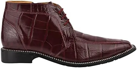 LIBERTYZENO Mens Plain & Animal Print Leather Adults Formal Lace Up Dress Shoes for Prom Graduation